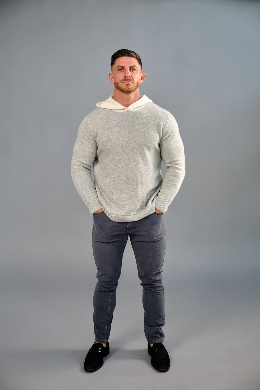 Vince Cashmere Pullover Hoodie Gray