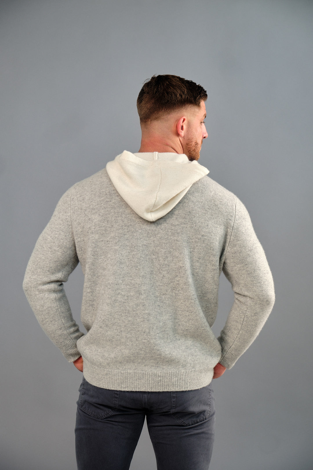 Vince Cashmere Pullover Hoodie Gray