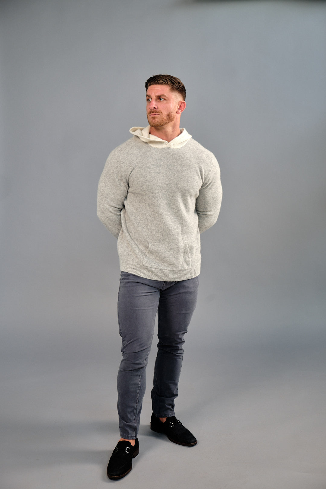 Vince Cashmere Pullover Hoodie Gray