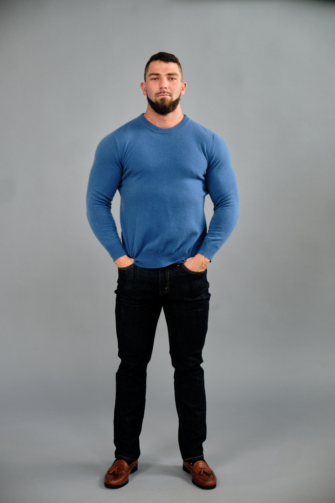 Modern Lux Wool Sweater Blue