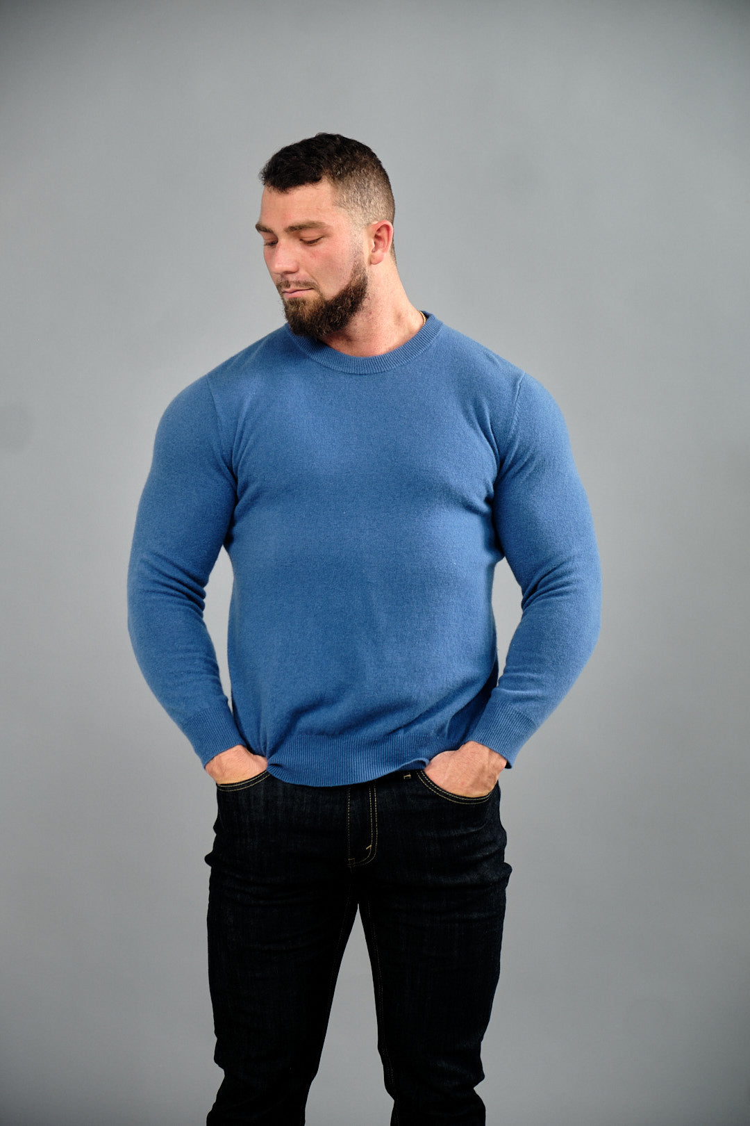 Modern Lux Wool Sweater Blue