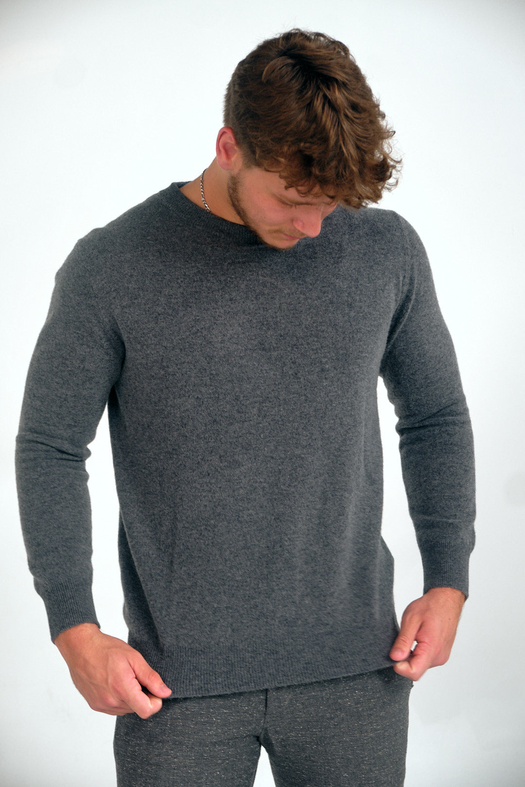 Modern Lux Wool Sweater Charcoal