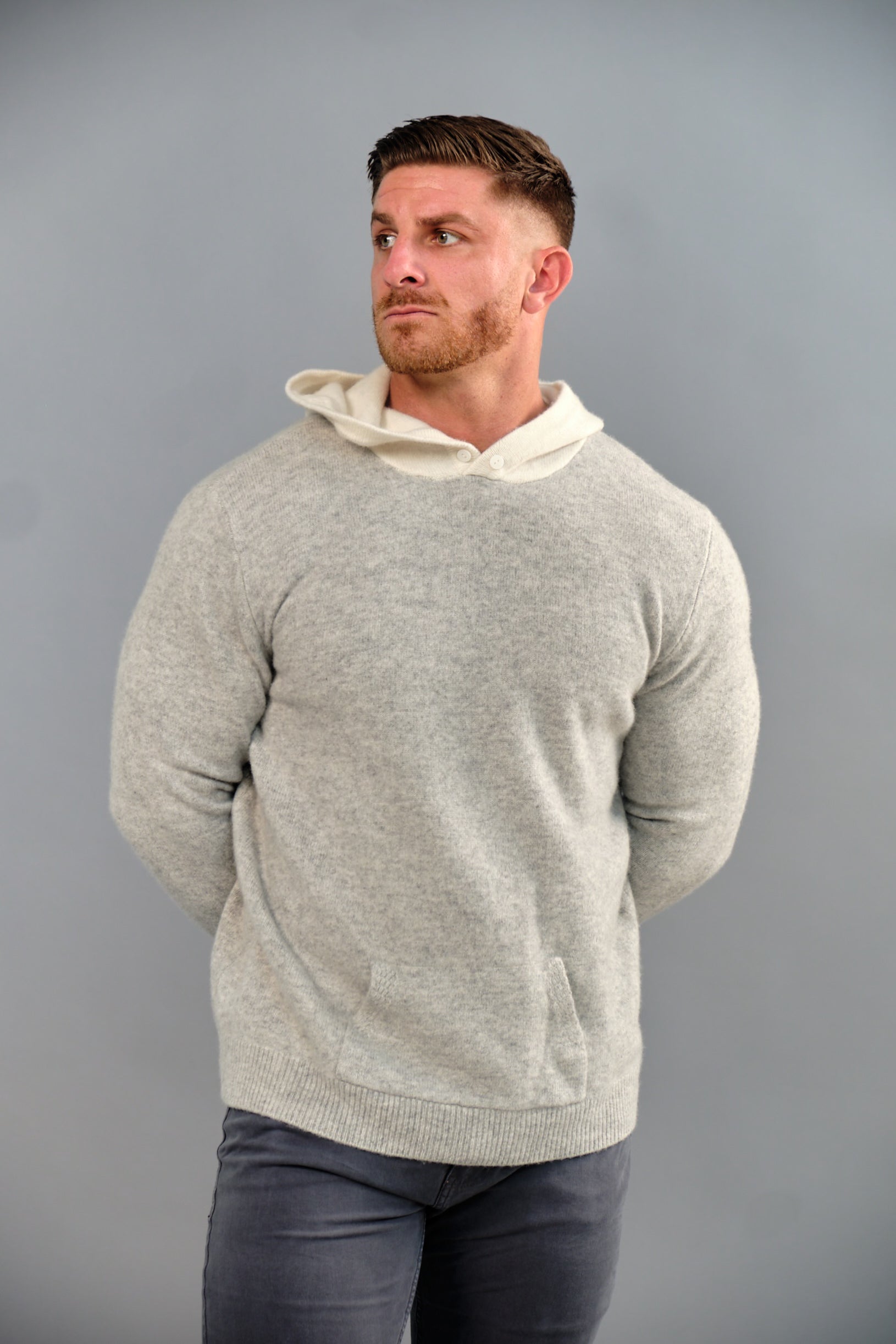 Vince Cashmere Pullover Hoodie Gray