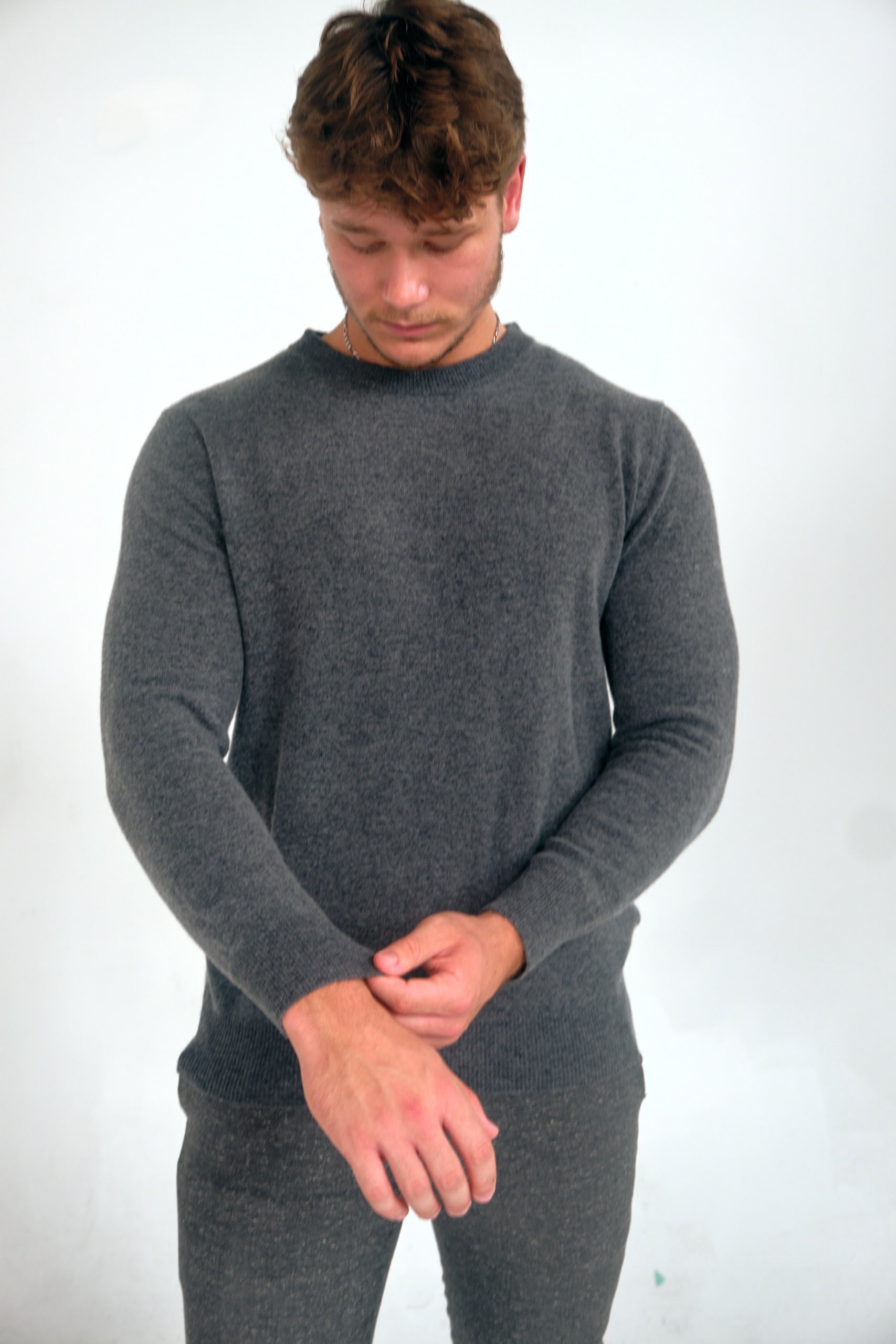 Modern Lux Wool Sweater Charcoal