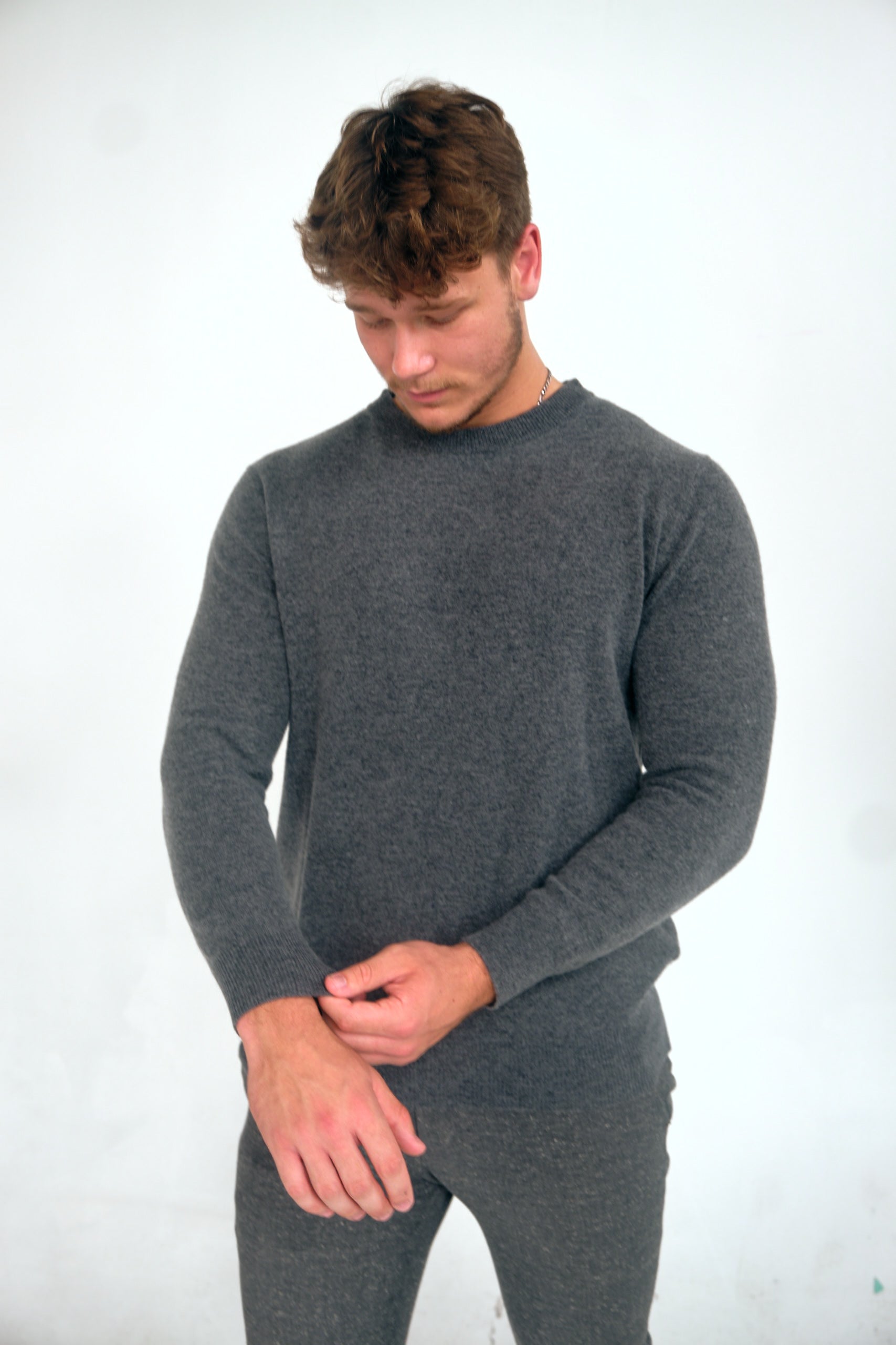 Modern Lux Wool Sweater Charcoal