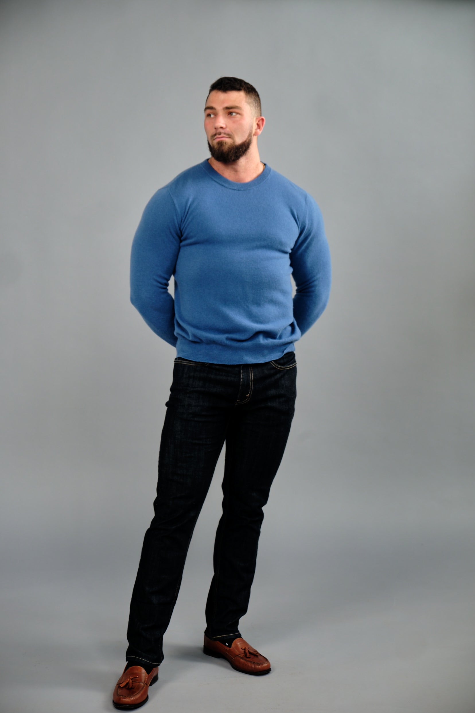 Modern Lux Wool Sweater Aqua Blue